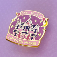 Load image into Gallery viewer, Haunted House Enamel Pin
